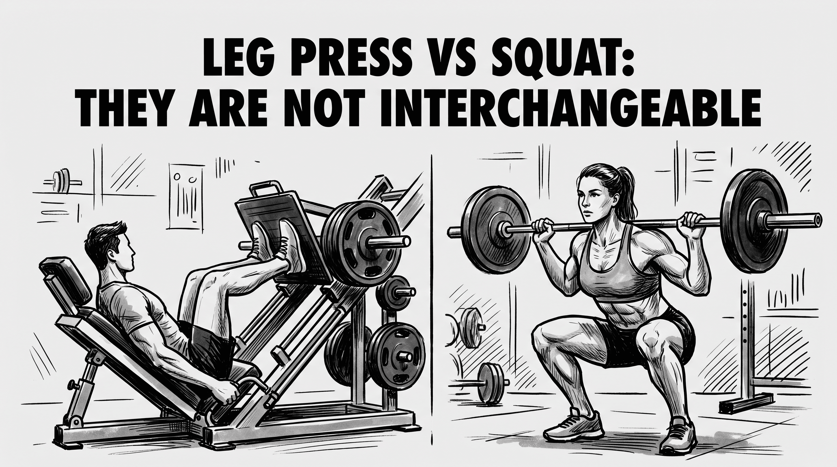 Leg Press vs Squat: They're Not Interchangeable
