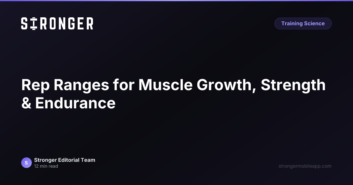 Rep Ranges for Muscle Growth, Strength & Endurance — Stronger