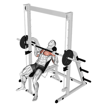 Incline Smith Machine Bench demonstration