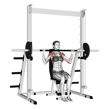 Smith Machine Shoulder Press demonstration