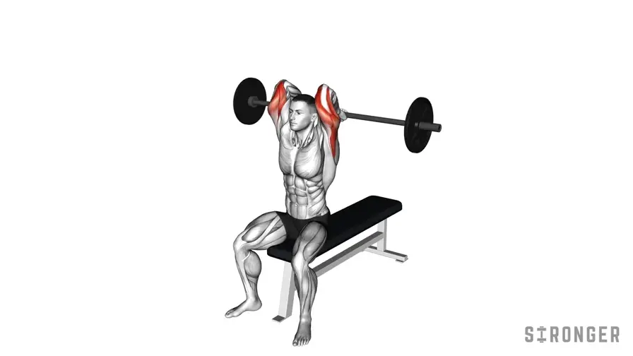 Barbell Overhead Tricep Extension demonstration