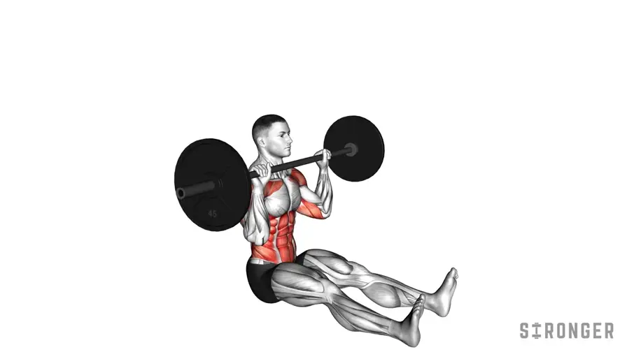 Barbell Z Press demonstration