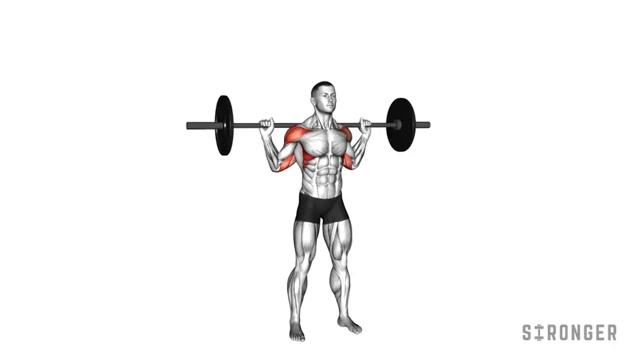 Behind the Back Barbell Overhead Press demonstration