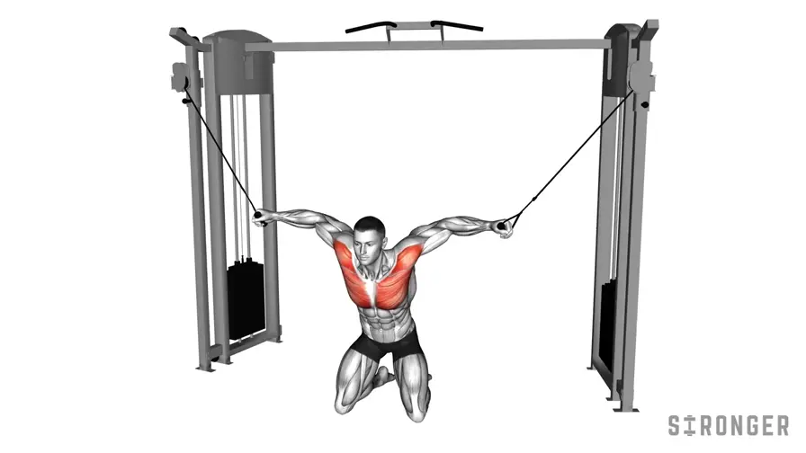 Cable Fly High to Low demonstration