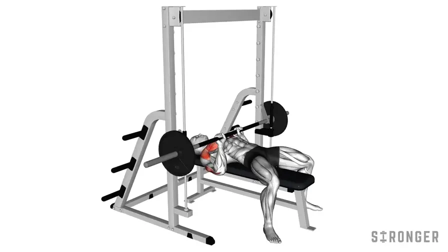 Close Grip Smith Machine Bench Press demonstration