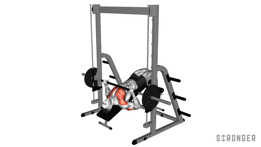 Decline Smith Machine Bench demonstration