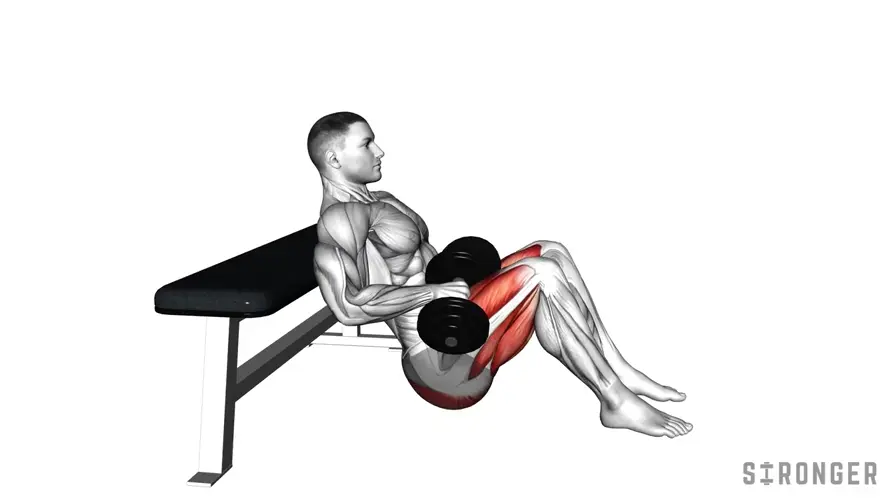 Dumbbell Hip Thrust demonstration