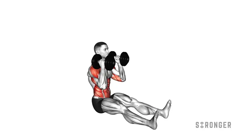 Dumbbell Z Press demonstration