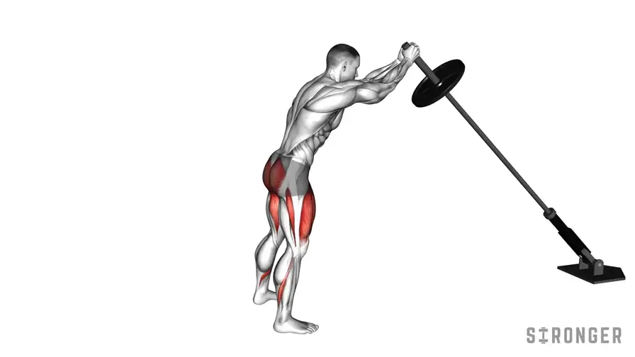 Landmine Squat demonstration