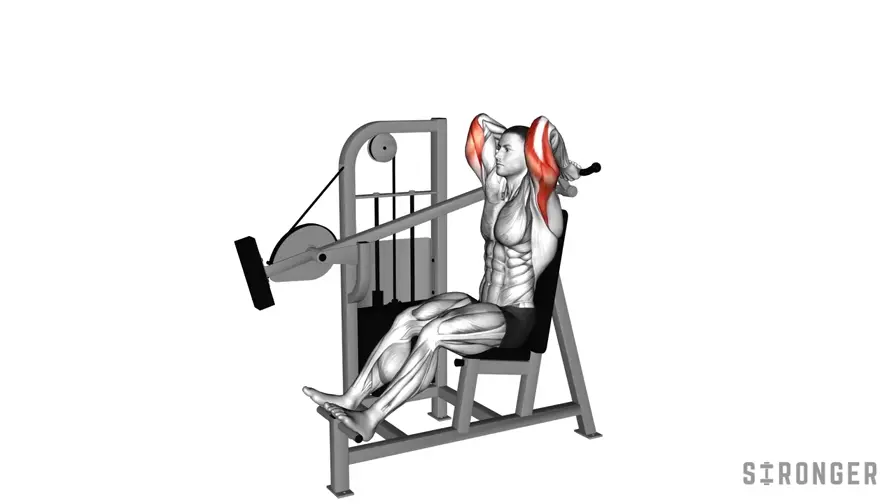 Machine Overhead Tricep Extension demonstration