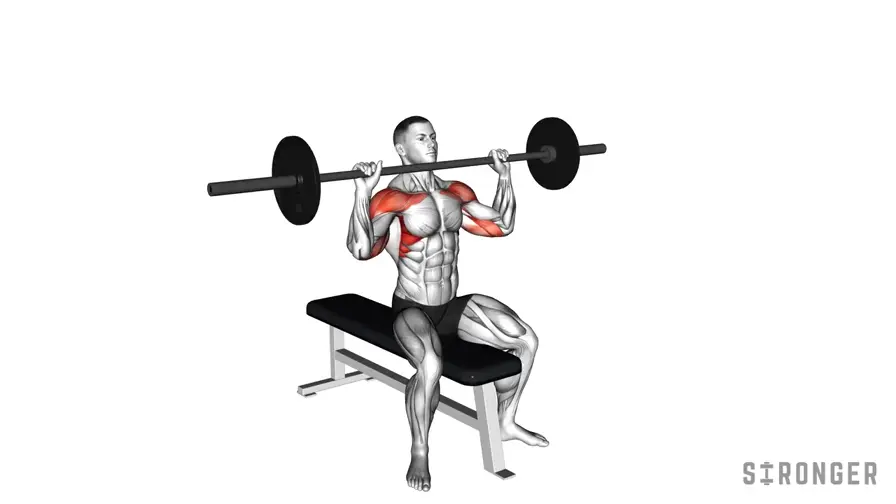 Seated Barbell Overhead Press demonstration