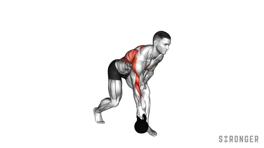 Single Arm Kettlebell Row demonstration