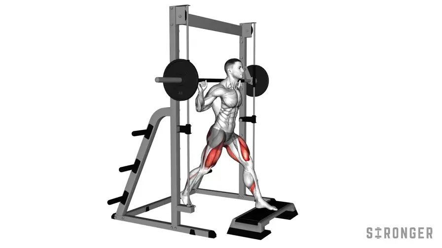 Smith Machine Front Elevated Split Squat demonstration