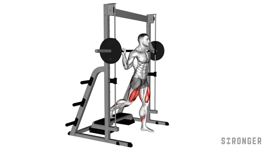 Smith Machine Rear Elevated Split Squat demonstration