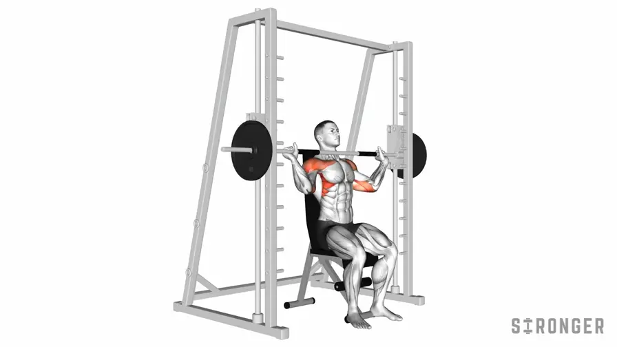 Smith Machine Shoulder Press demonstration