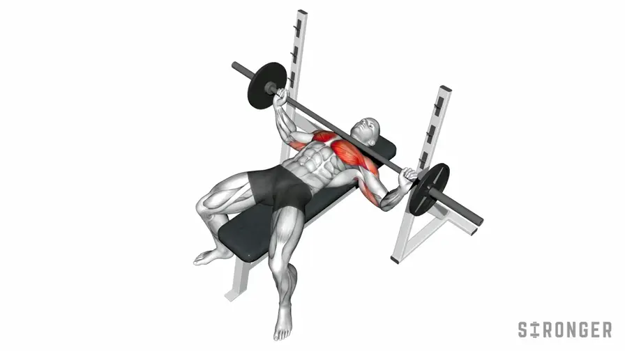Wide Grip Barbell Bench Press demonstration